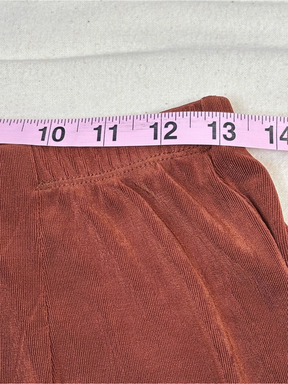 Chico’s Travelers 2 (Large) SHORT Stretchy Terracotta Color Slinky Wide Leg Pant - Picture 10 of 12